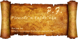 Pinczés Felícia névjegykártya
