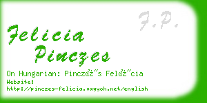 felicia pinczes business card
